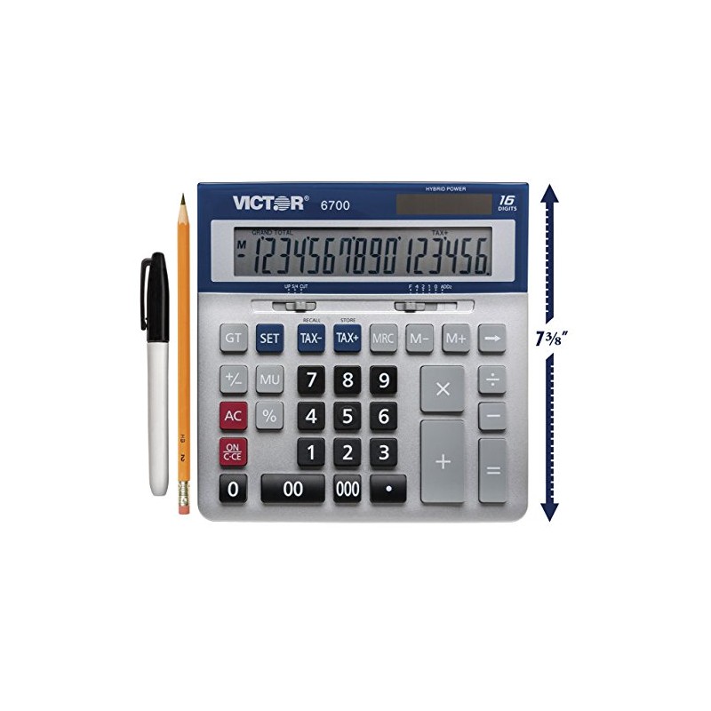 Victor 6700 Large Desktop Calculator, 16-Digit LCD