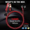 CUZEC 6FT/1.8m 16 AWG Extension Cord Eyelet Terminal with Battery