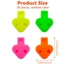 Niuhong 20 Pieces Party Noisemaker Multicoloured Noise Maker Whistles Funny Whistle Plastic Pipe Play Music Toy Children Gifts Birthday Party Carnival Random Colour (B)