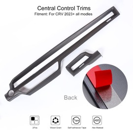 For Honda CRV 2023 2024 2025 Center Console Dashboard Trims, Low-Key Luxurious Wood Grain Interior Front Air Vent Frame Cover Molding for CR-V LX, EX, EX-L, Sport Hybrid, Sport Touring Hybrid- Wood