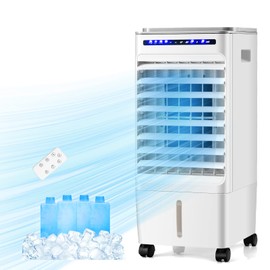ARLIME 3-IN-1 Evaporative Coolers, Portable Swamp Cooler with Remote, 80° Oscillation, 1.58 G Water Tank & 4 Ice Packs, Windowless Air Conditioner, 7H Timer, AC Cooling Fan Air Cooler for Room/Office