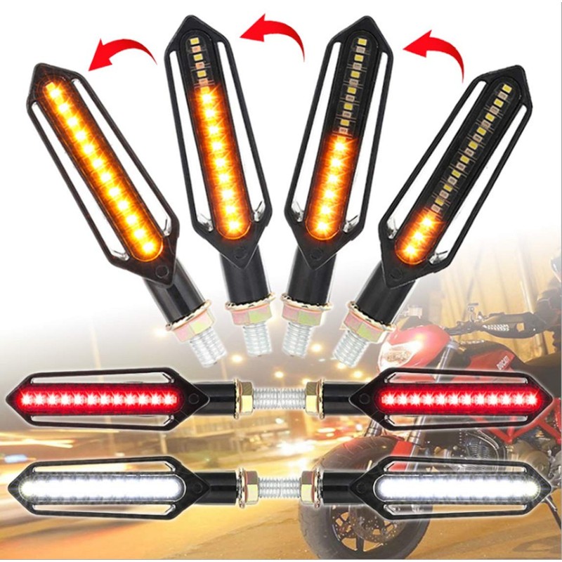 Motorcycle 12V LED Sequential Turn Signal Flowing Turn Signal 4