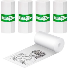 5 Rolls Mini Thermal Printer Sticker Paper, Mini Printer Sticker Paper 57 X 25mm, Mini Pocket Printer Sticker Paper for Most Kids Instant Camera, Kids Instant Camera Refill Mini Printer Paper