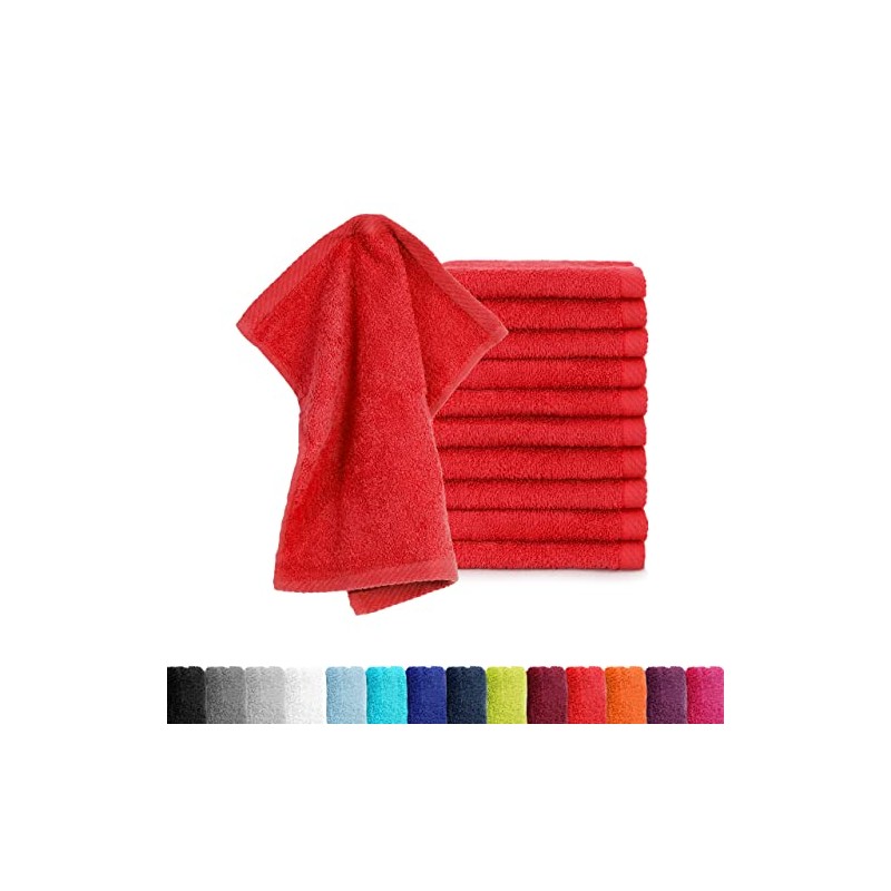 Pack of 10 Flannels 30 x 30 cm 100%, Cotton