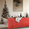 KP HOME PVC Table Cloth Wipe Clean Tablecloth Red Christmas