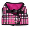The Worthy Dog Sidekick Padded Harness Hot Pink Plaid Pattern