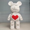 yaoyaoplay DIY Building Blocks Set (Red Heart White Bear)