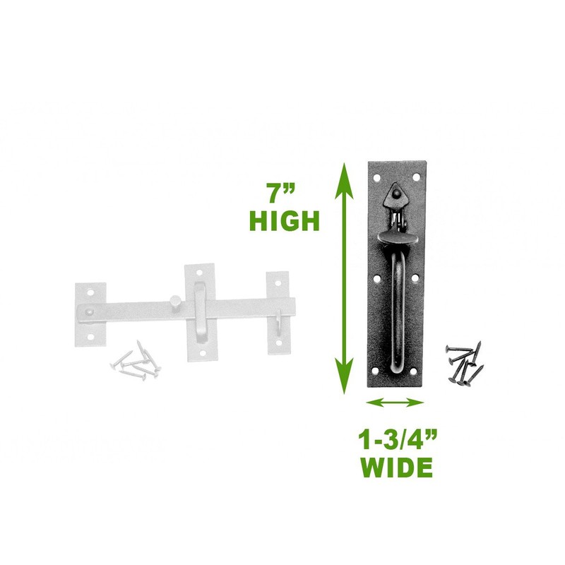 Renovators Supply Manufacturing Door Lock Latch 7 in. Black Iron