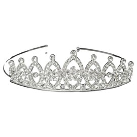 Handcess Light up Sparkly Rhinestone Flower Tiaras and Crowns LED Silver Crystal Butterfly Crown Headband Princess Costume Tiara Birthday Rave Hair Accessories for Women and Girls