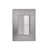 iGoto INOX1014 con 2 apagadores escalera de 1.5 módulos, Acero