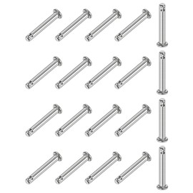 M METERXITY 20-Pack Single Hole Clevis Pins, M4 x 25mm 304 Stainless Steel Flat Head Clevis Pins for Mechanical Linkage/Fixed Parts/Ship Rigging, Link Hinge Pin Reusable