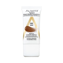 Almay Ageless Smart Shade Liquid Foundation Makeup, Hypoallergenic<wbr/>, 800 Deep,...