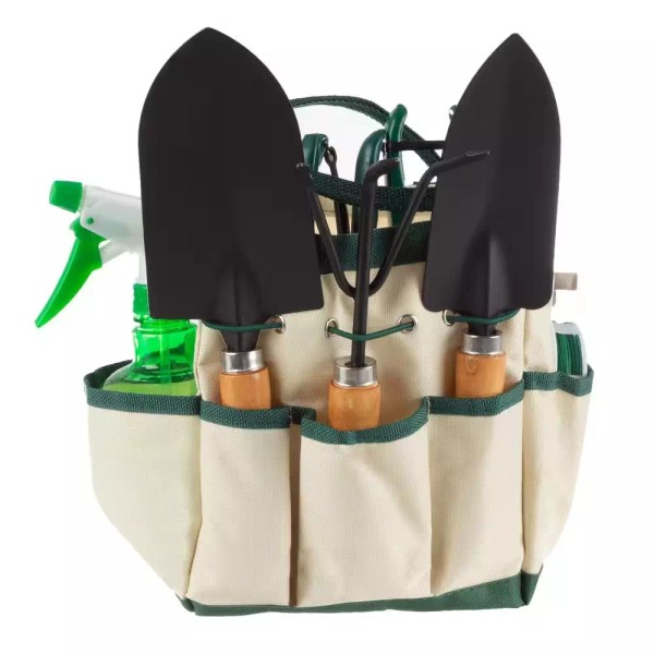 Pure Garden 8.25 In. Garden Tool and Tote Set (8-Piece)