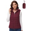 MIDNIGHTSUN Women’s Packable Puffer Vest Lightweight Hooded Full Zip Warm
