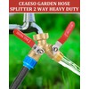 Garden Hose Splitter Way Heavy Duty, Brass Water Hose Splitter