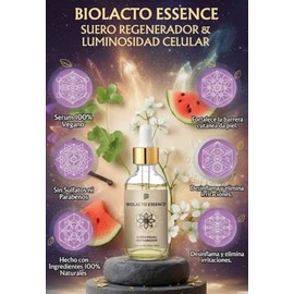 Srum Facial 35ml  Con cido Lactobinico  Con Suaviza, Hidrata y Renueva  Piel Sensible y Reactiva  Antioxidante y Regenerador  Hidratante
