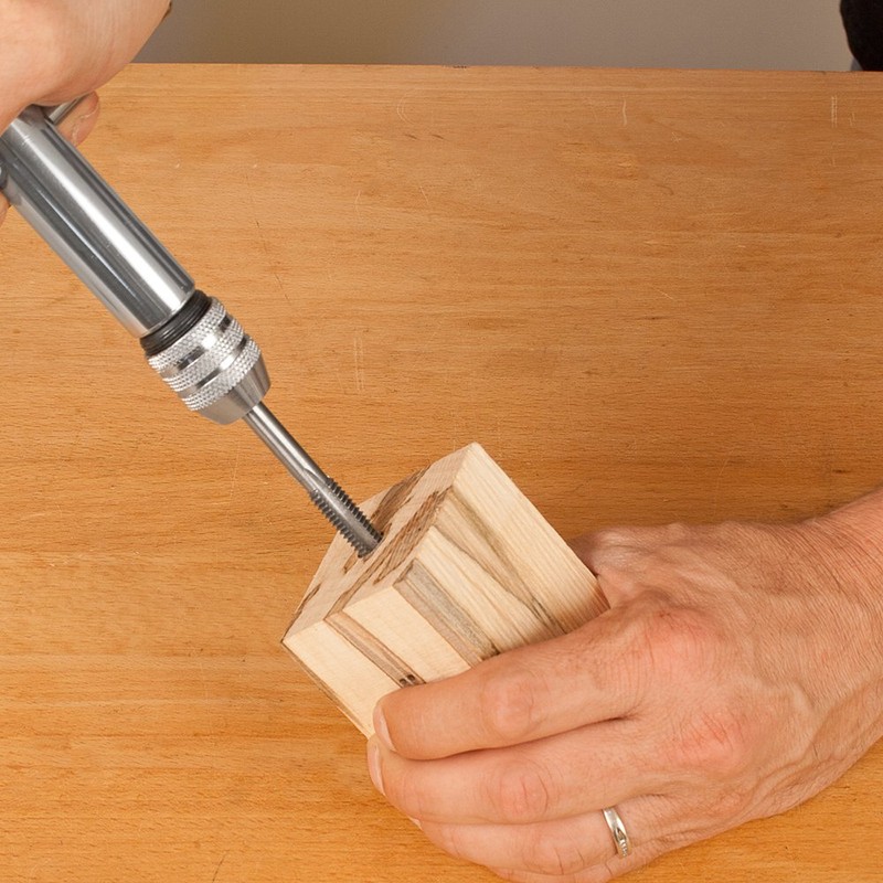 Peachtree Woodworking Bottle Stopper Tap, Drill Bit & Handle Set