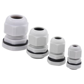 Cable Gland Set M12 M16 M20 M25 80 Pieces Cable Grommet Waterproof IP68 Cable Connector Locknut Locking Nut Cable Fixings for Outdoor Garden Control Box Junction Box