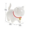 iplusmile Cute Ceramic Cat Ornament with Bell Unique Desktop Decor