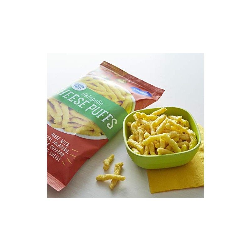 Barbara's Bakery Jalapeno Cheese Puffs, Cheese Puffed Kids Snack Made
