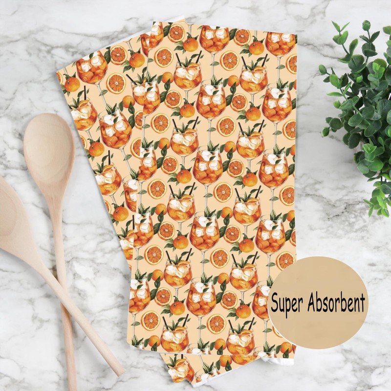 JXGZSO Aperol Spritz Kitchen Towel Cocktail Bar Gift Aperol Spritz