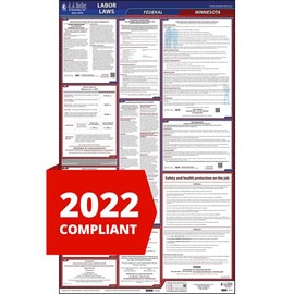 2022 Minnesota Labor Law Poster, All-in-One OSHA Compliant MN State & Federal Laminated Poster (26" x 40" English) - J. J. Keller & Associates