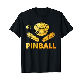 Cool Arcade Gaming Pinball Player Gift Men Women Vintage Pinball Funny Pinballer Machine Flipping Ball Lovers T-Shirt
