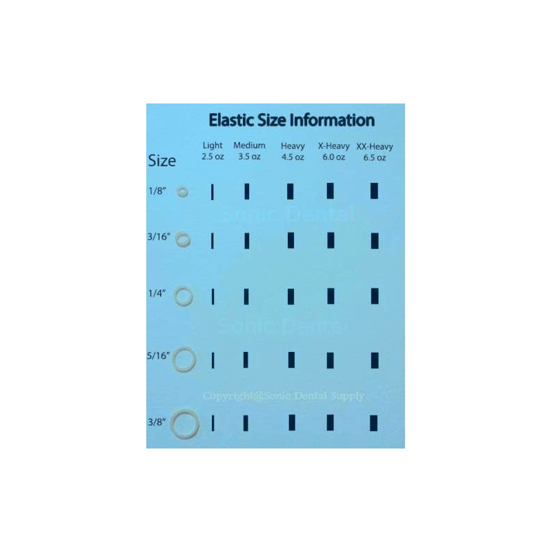 1/4 Inch Orthodontic Elastic Rubber Bands - 100 Pack -