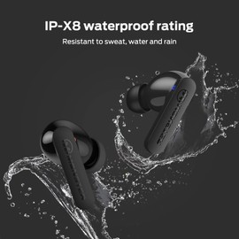 Monster Wireless Earbuds Bluetooth 5.3 Headphones with CVC 8.0 Noise Reduction, IPX8 Waterproof in-Ear Stereo Earphones 60H Playtime, Bluetooth Earbuds with Fast Charging for Sport