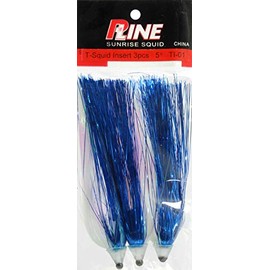 P-Line TI-0112-BLP T-Squid Insert 3pk 5" T-Squid Insert 3pk, Blue/Rainbow, 2.5"
