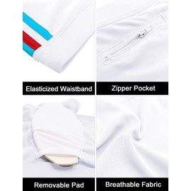 Mens Padded Swimwear Summer Beach Boxer Shorts Swimsuit Square Leg Boyshorts Swim Trunks Athletic Briefs with Pads A White