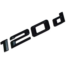 MCK Auto - 120d Black Glossy Rear Boot Logo Back Badge Emblem Tuning Modification for E81 E82 E87 E88 F20 F21 F52 HB2R1