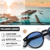 H HELMUT JUST For Men Women Sunglasses Round Retro Polarised