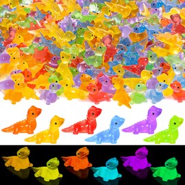SYWHXY 150PCS Luminous Mini Resin Lizards Miniature Lizard Animal Figurines Glow in The Dark, Cute Tiny Glow Lizard for Micro Moss Garden Landscape Dollhouse DIY Birthday Party Home Decor (6 Colors)