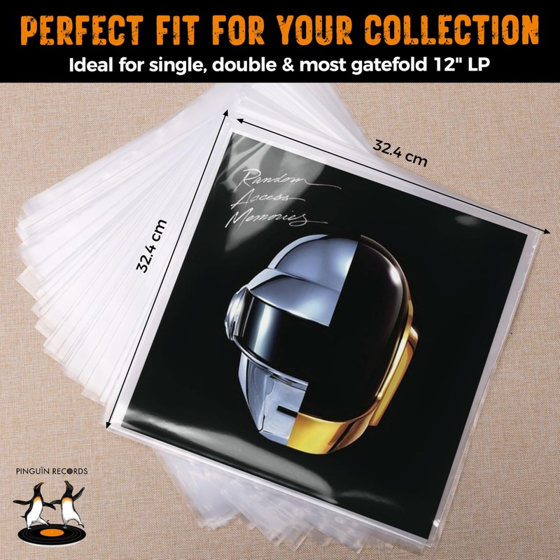Pinguïn Records LP Sleeves Pack of 25 - VinylCare Essential