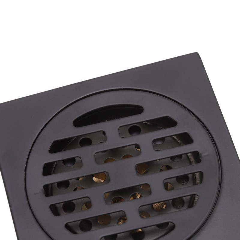 Floor Drain European Style Antique Stainless Steel and Copper Square
