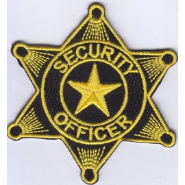 Unbranded SECURITY OFFICER/Star Embroidered Patches 3"x3.5" iron-on