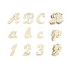 2 Inch 458 Pcs Wooden Cursive Letters Numbers Crafts Unfinished