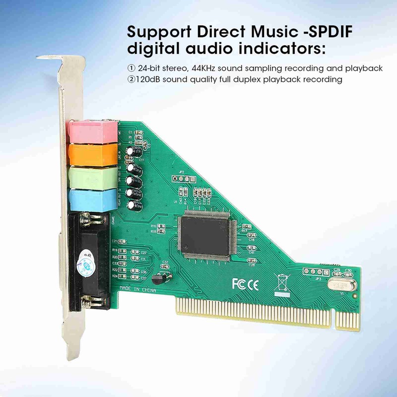 PCI Sound Card Channel 4.1 for Computer Desktop Internal Audio