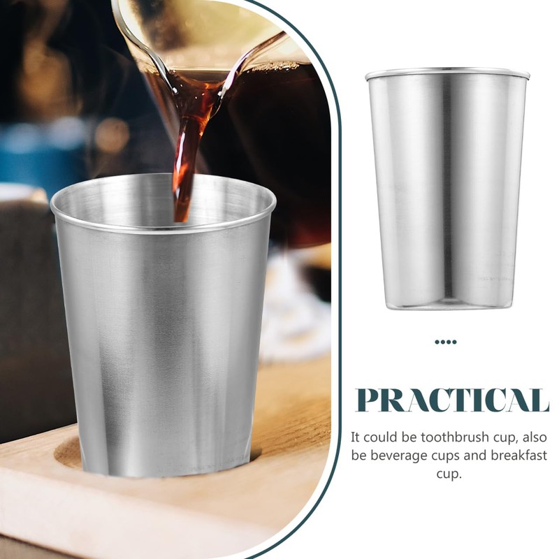 SOLUSTRE Stainless Steel Water Tumbler Cup for Bathroom and Home