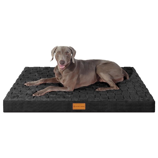 Patas Lague Checkered Orthopedic XL Dog Bed for Large Dogs