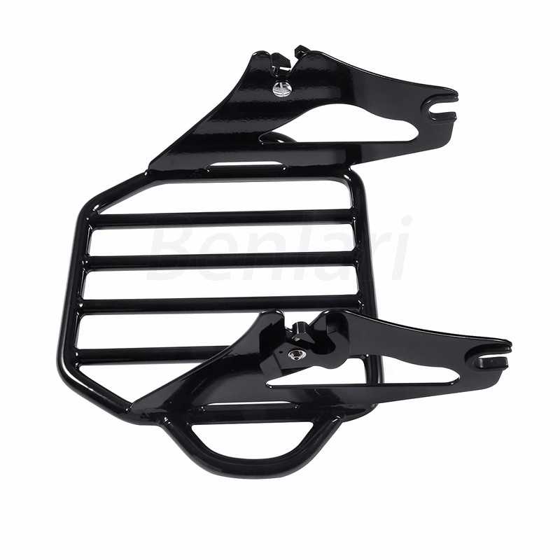 Benlari Gloss Black Detachable Luggage Rack 2-Up Mounting Rack Compatible