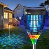 Solar Bug Zapper Outdoor, 4200V 3-in-1 Mosquito Zapper with Flame