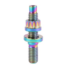 UHDFBDHF Titanium Bolt M8 M10x45mm Pitch 1.25 Automotive Exhaust Manifold Stud Kit Screws Nuts Washers (Rainbow, M8x45mm Pitch 1.25)