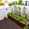 Goovilla Plastic Interlocking Deck Tiles, 9 Pack Outdoor Patio Flooring,