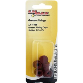 Lumax LX-1458 Silver Rubber Grease Fitting Cap, (Pack of 5). Grease Fittings Caps keep grease fittings clean to help protect the fitting against dirt, moisture and contamination.