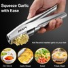ZIGNTY Garlic Press Stainless Steel, Professional Garlic Mincer No Need