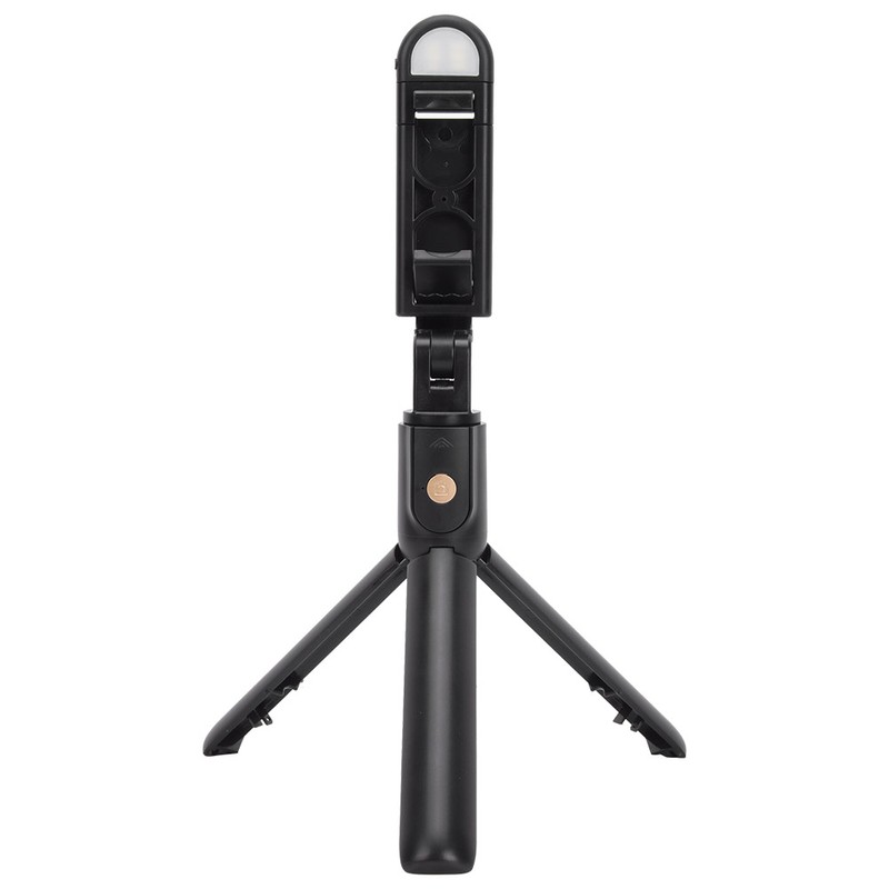 K10-S Black Bluetooth Remote Fill Light Tripod Selfie Stick Horizontal