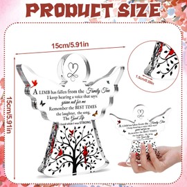 Invalidism Sympathy Gift Memorial Gift Bereavement Gifts Remembrance Gifts Angel Red Cardinal Acrylic Plaque Condolence Table Decorations for Loss of Loved One Dad Mum Husband Friend