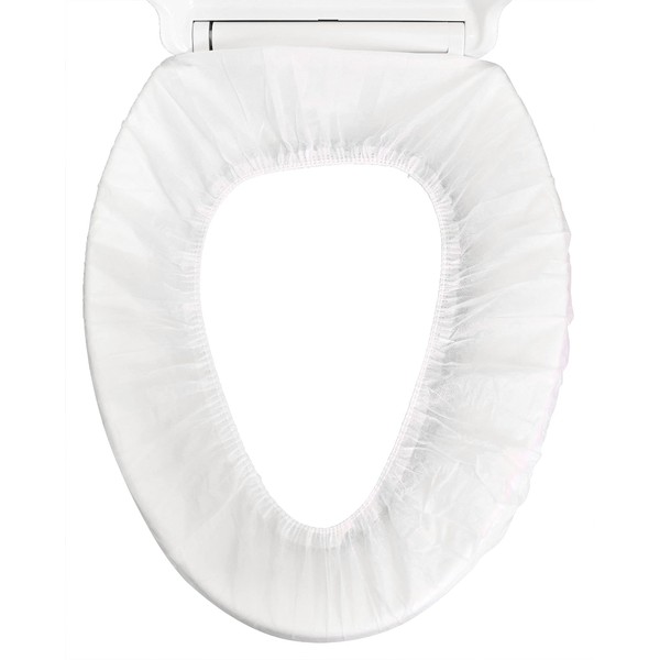 HOME-X Fitted Toilet Seat Covers, Individually Wrapped Disposable Sanitary Accessories